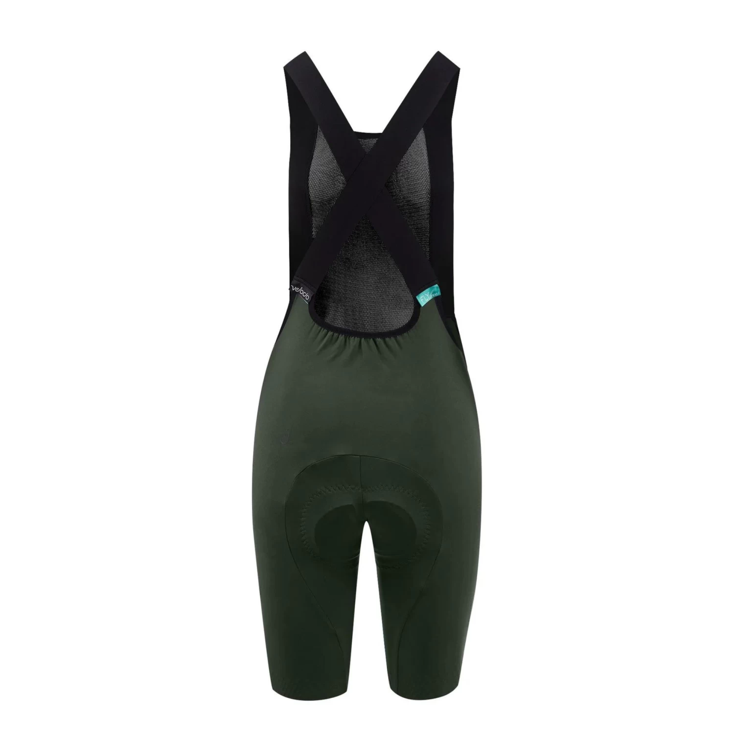 Women LUXE Bib Shorts - Dark Olive 4 Women LUXE Bib Shorts - Dark Olive – Image 2