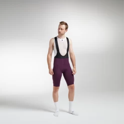 Italian Plum RACING Seamless Men's Bib And Brace -Sport Vêtements Magasin 21.12.10 BSC RACING bib PLUM 0370