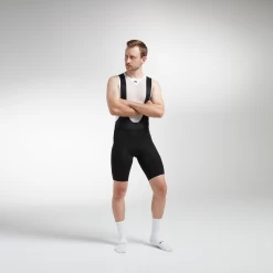 Black RACING Seamless Men's Bib And Brace