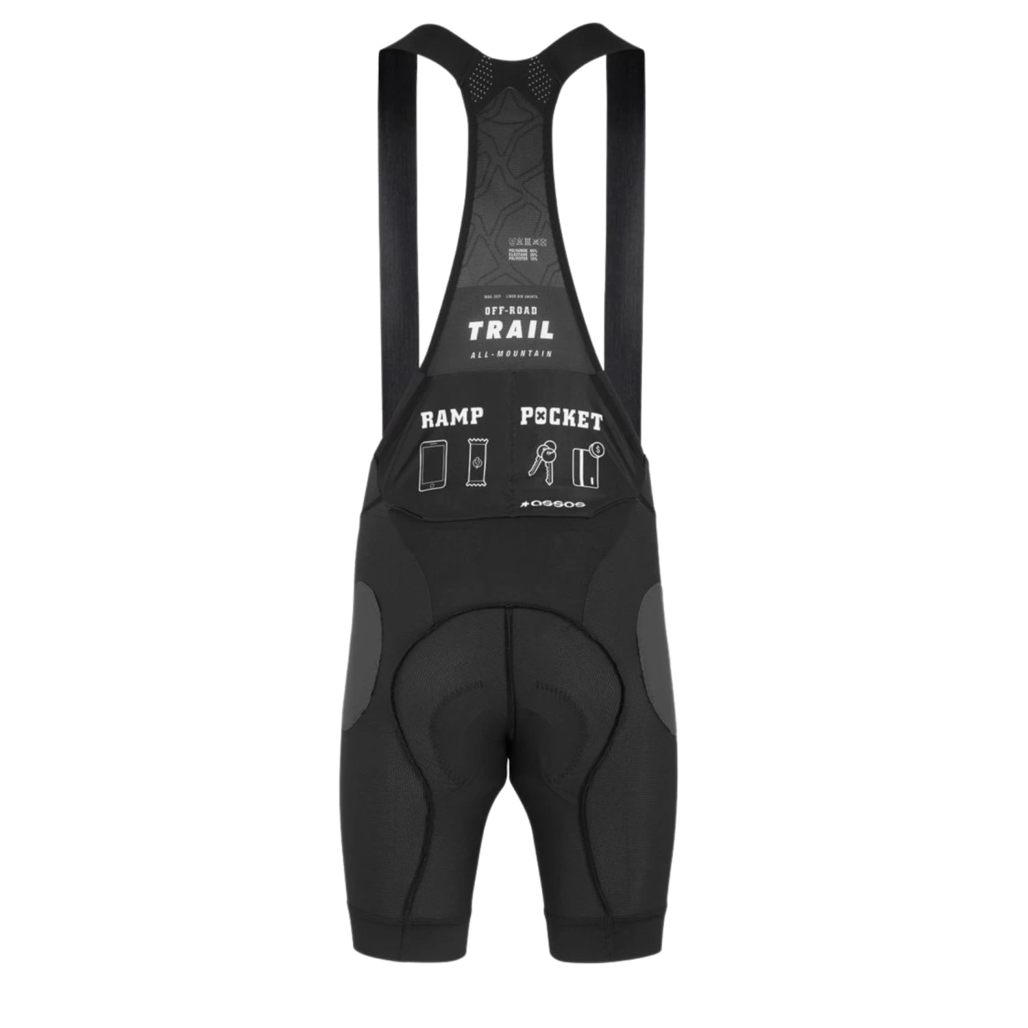 Assos Black TRAIL Liner Bib Shorts 4 Assos Black TRAIL Liner Bib Shorts – Image 2