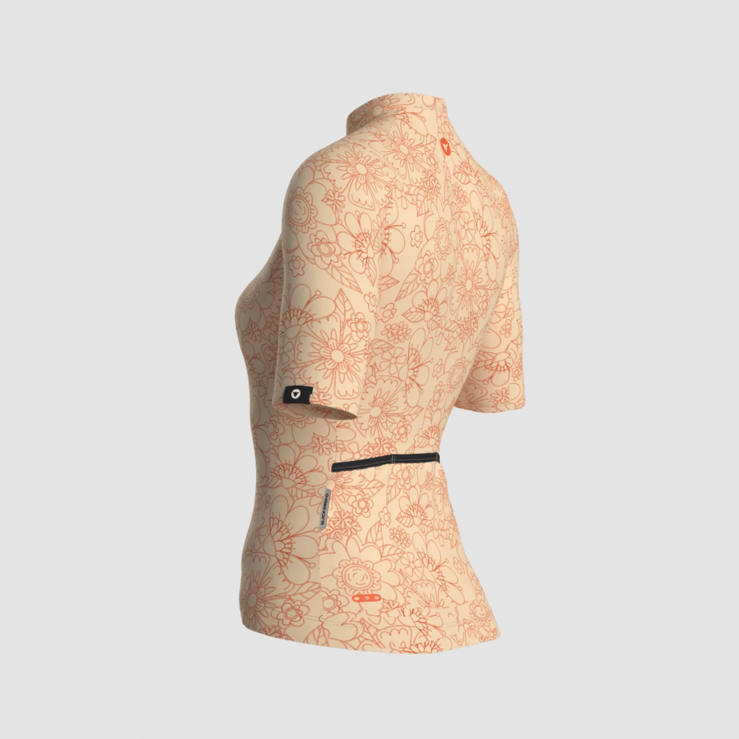 Women's Essentials TEAM Jersey - Mandarin Floral 5 Women's Essentials TEAM Jersey - Mandarin Floral – Image 3