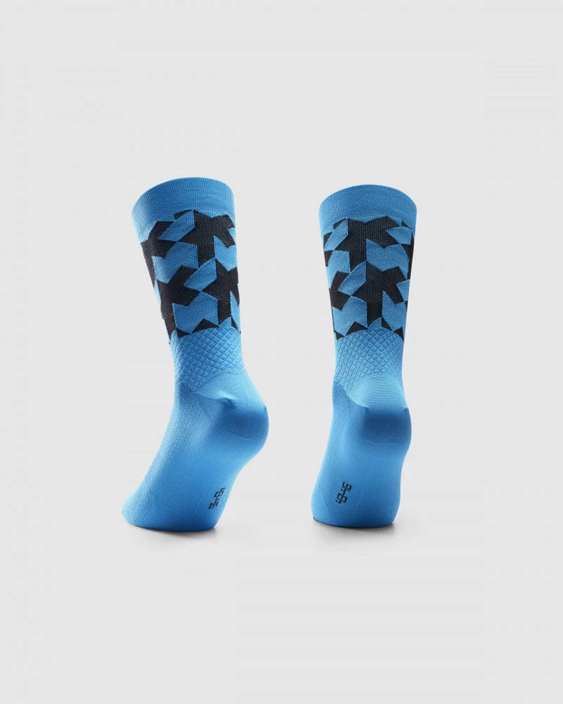 Assos Cyber Blue Monogram Socks EVO 4 Assos Cyber Blue Monogram Socks EVO – Image 2