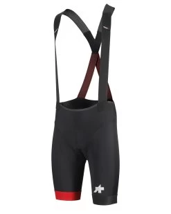 Assos National Red Equipe RS S9 Men's Bib -Sport Vêtements Magasin Assos EquipeRSS9 NationalRed Men CyclingBib SideView VeloVeloSingapore