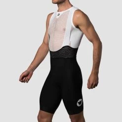 Black Racing Men's Bib -Sport Vêtements Magasin BlackSheepCycling Racing Black CyclingBib SideView1 VeloVeloSingapore