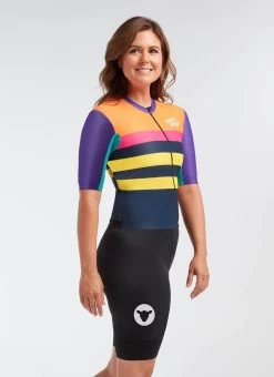 Classics Paris Roubaix WMN LuxLite Women's Jersey -Sport Vêtements Magasin C 20.12.11 BSC WMN CLASSICS JERSEY TEAL PURPLE 0007