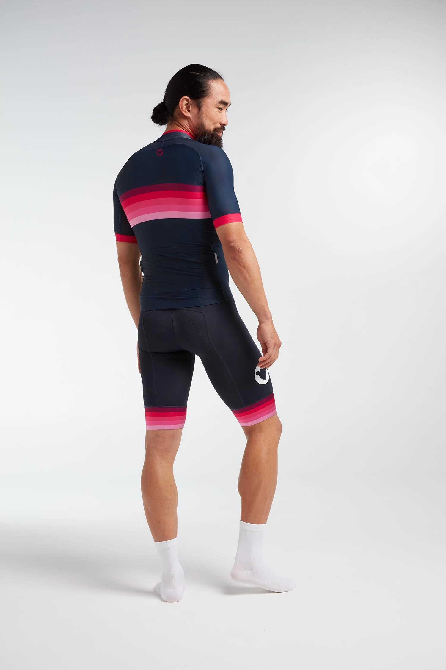 Navy Pink Stripe Essentials TOUR Men's Jersey – Image 2