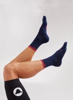 Pink Stripe Perfect Crew Socks