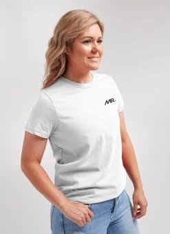 White MR Women's Crew Tee