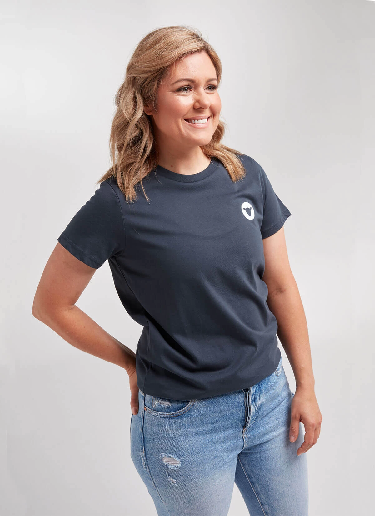 Navy Logo Women's Crew Tee 3 Navy Logo Women's Crew Tee