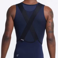 Navy Luxe Men's Bib 2021 -Sport Vêtements Magasin mens luxe bib shorts navy back detail 2000x 66e2dd4a 0f49 44b5 a14a 5c3bf6e1e606