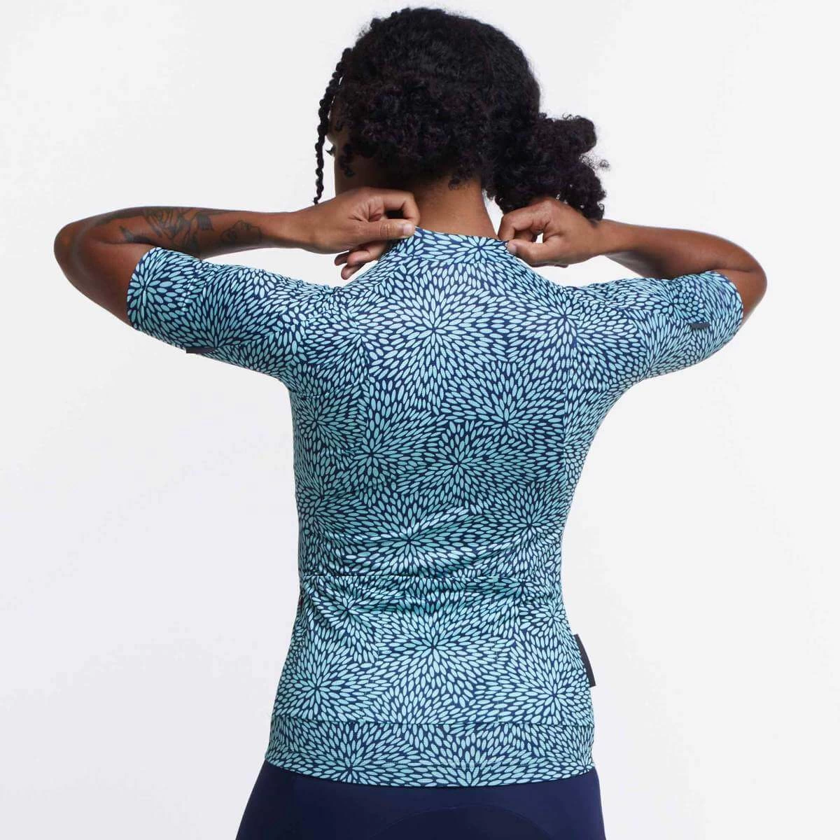 Navy Mint Flora Ultralight Women's Jersey 4 Navy Mint Flora Ultralight Women's Jersey – Image 2